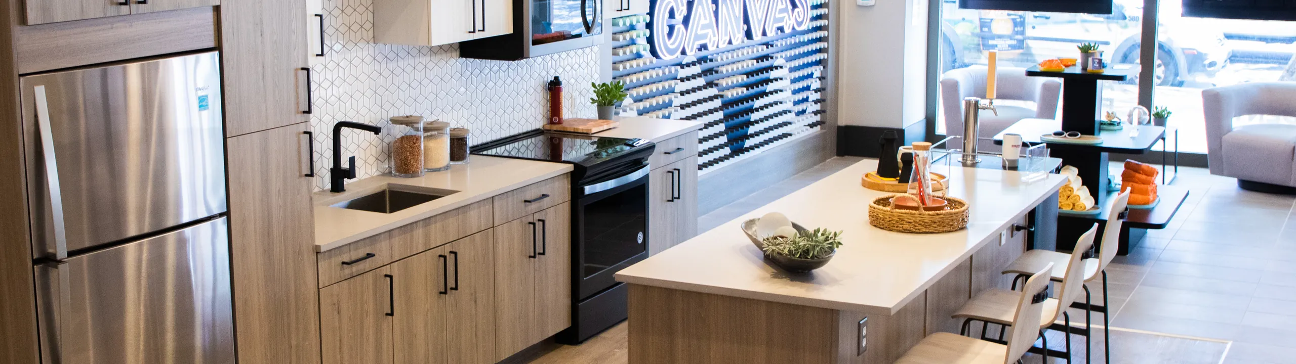 The leasing office at Canvas Tempe