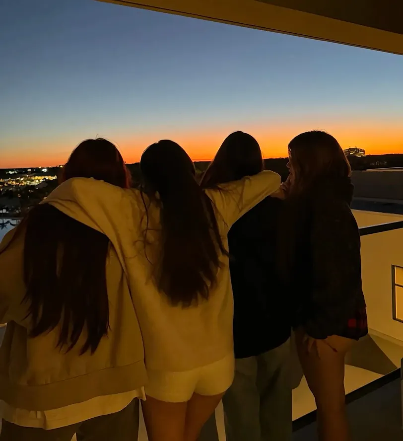 Residents watching the sunset together from a rooftop at Canvas Tempe