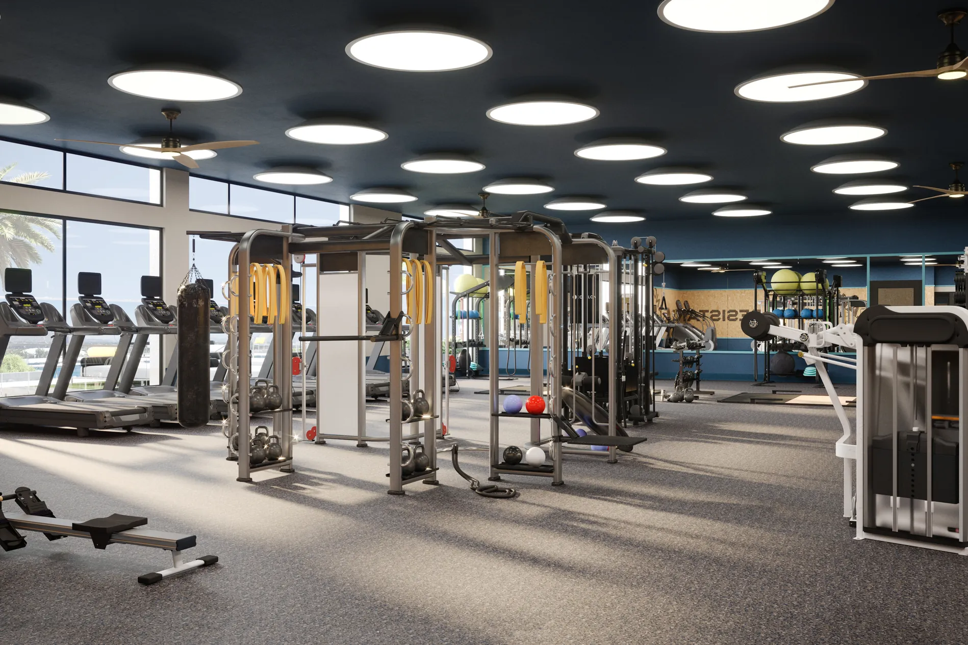 The fitness center at Canvas Tempe